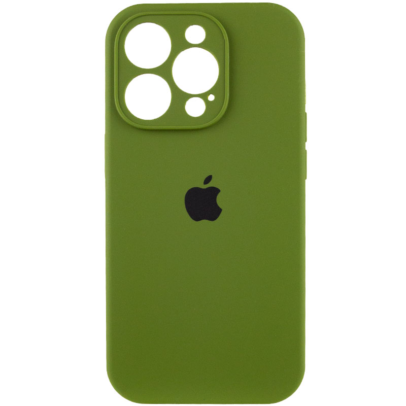 Чохол Silicone Case Full Camera Protective (АА) для Apple iPhone 13 Pro (6.1") (Зелений / Dark Olive)