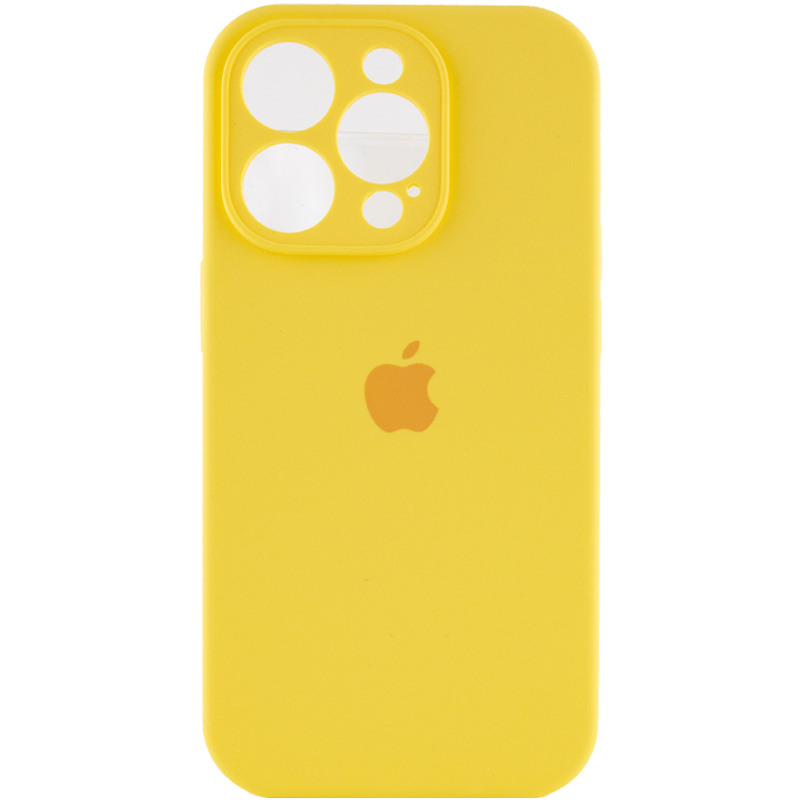 Чохол Silicone Case Full Camera Protective (АА) для Apple iPhone 13 Pro (6.1") (Жовтий / Yellow)