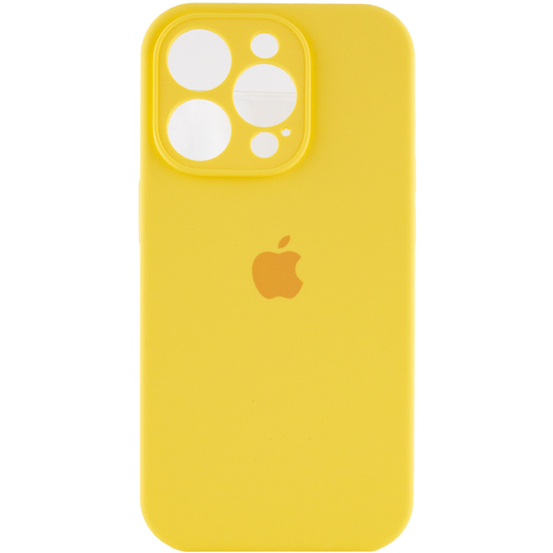 Чехол Silicone Case Full Camera Protective (AA) для Apple iPhone 13 Pro Max (6.7") (Желтый / Yellow)