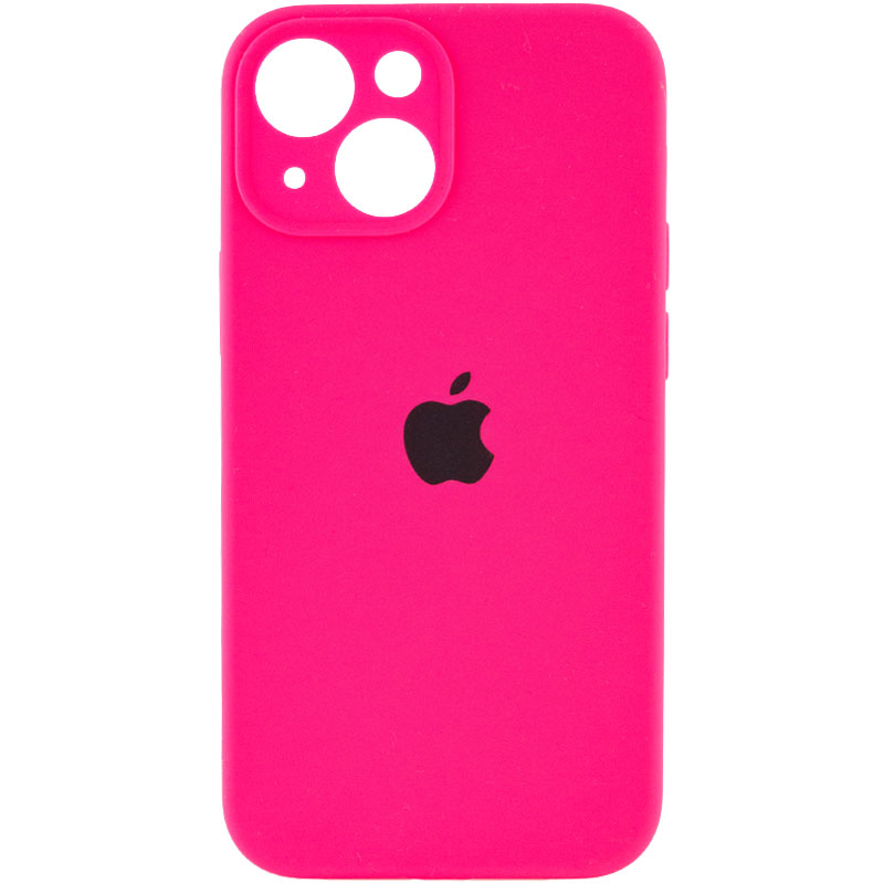 Чохол Silicone Case Full Camera Protective (АА) для Apple iPhone 14 (6.1") (Рожевий / Barbie pink)