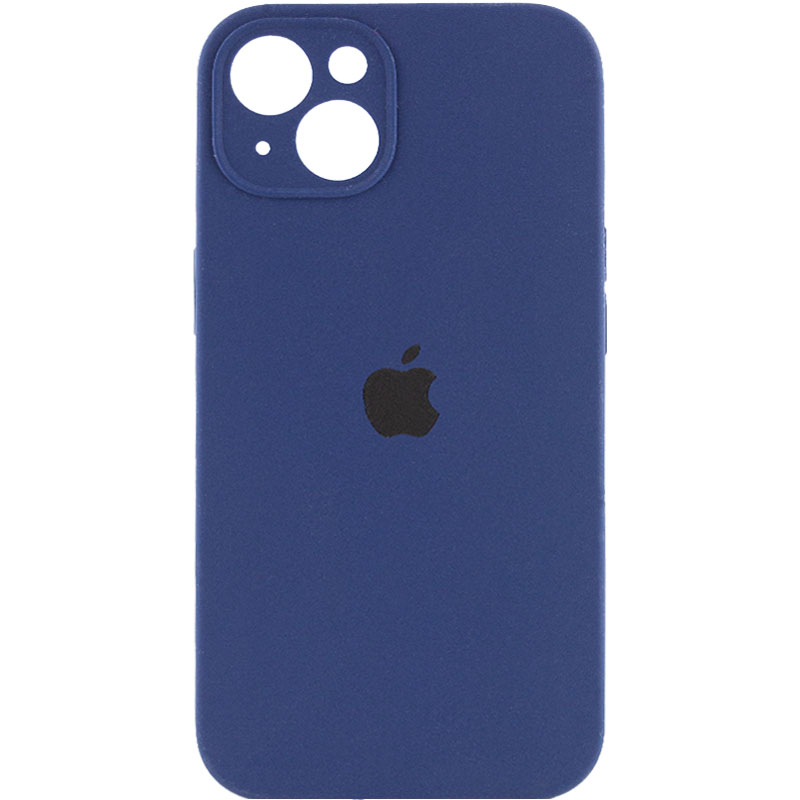 Чехол Silicone Case Full Camera Protective (AA) для Apple iPhone 14 (6.1") (Синий / Deep navy)