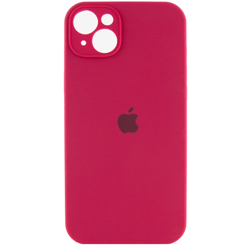 Чехол Silicone Case Full Camera Protective (AA) для Apple iPhone 14 Plus (6.7") (Красный / Rose Red)