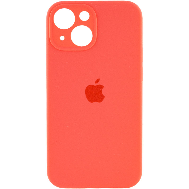 Чехол Silicone Case Full Camera Protective (AA) для Apple iPhone 14 Plus (6.7") (Оранжевый / Pink citrus)