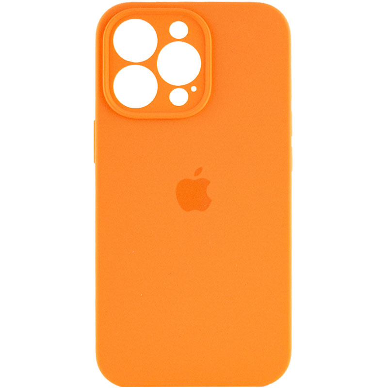 Чехол Silicone Case Full Camera Protective (AA) для Apple iPhone 14 Pro (6.1") (Оранжевый / Kumquat)