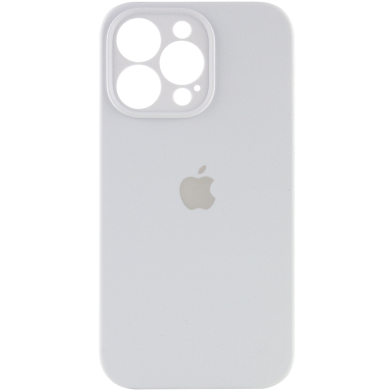 Чехол Silicone Case Full Camera Protective (AA) для Apple iPhone 14 Pro Max (6.7") (Белый / White)