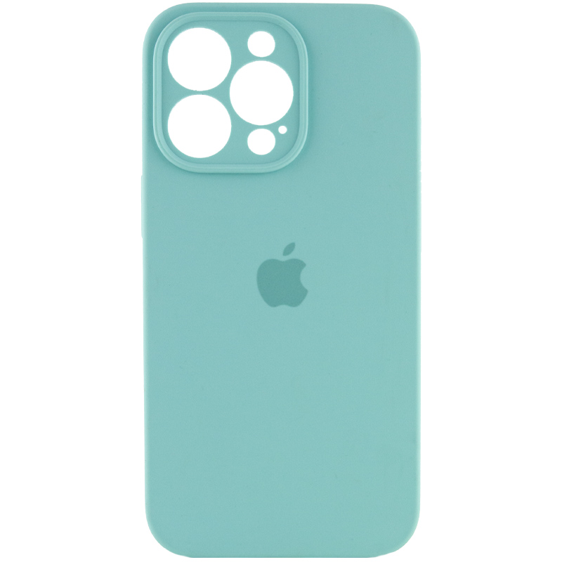 Чохол Silicone Case Full Camera Protective (АА) для Apple iPhone 14 Pro Max (6.7") (Бірюзовий / Marine Green)