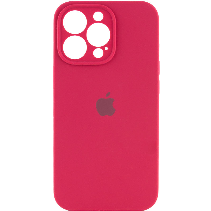 Чохол Silicone Case Full Camera Protective (АА) для Apple iPhone 14 Pro Max (6.7") (Червоний / Rose Red)