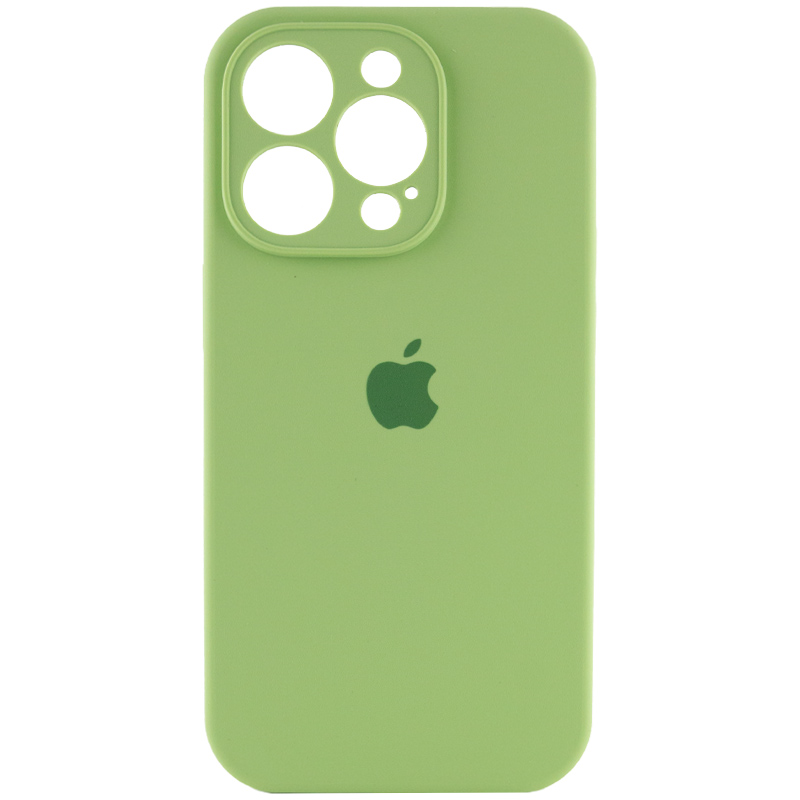 Чехол Silicone Case Full Camera Protective (AA) для Apple iPhone 14 Pro Max (6.7") (Мятный / Mint)