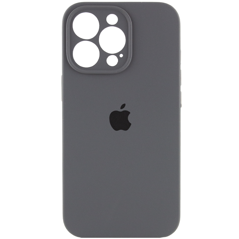 Чехол Silicone Case Full Camera Protective (AA) для Apple iPhone 14 Pro Max (6.7") (Серый / Dark Gray)