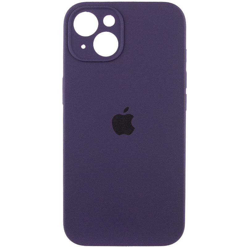 Чехол Silicone Case Full Camera Protective (AA) для Apple iPhone 15 Plus (6.7") (Фиолетовый / Elderberry)