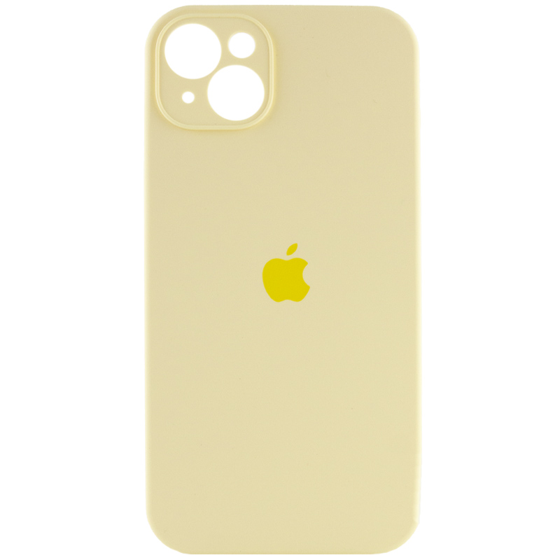 Чехол Silicone Case Full Camera Protective (AA) для Apple iPhone 15 Plus (6.7") (Желтый / Mellow Yellow)