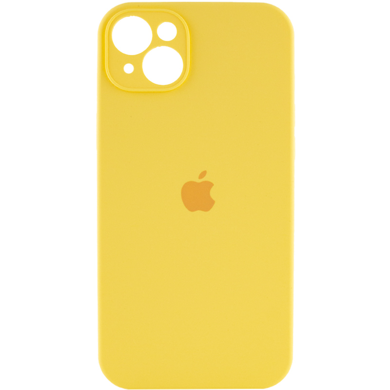 Чехол Silicone Case Full Camera Protective (AA) для Apple iPhone 15 Plus (6.7") (Желтый / Yellow)