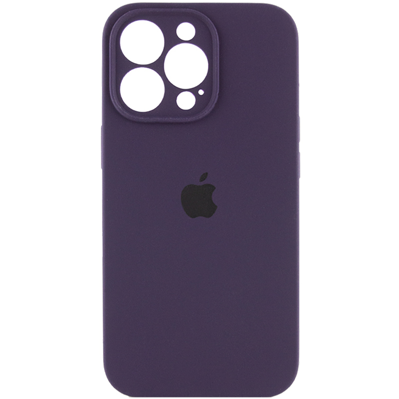 Чехол Silicone Case Full Camera Protective (AA) для Apple iPhone 15 Pro (6.1") (Фиолетовый / Elderberry)