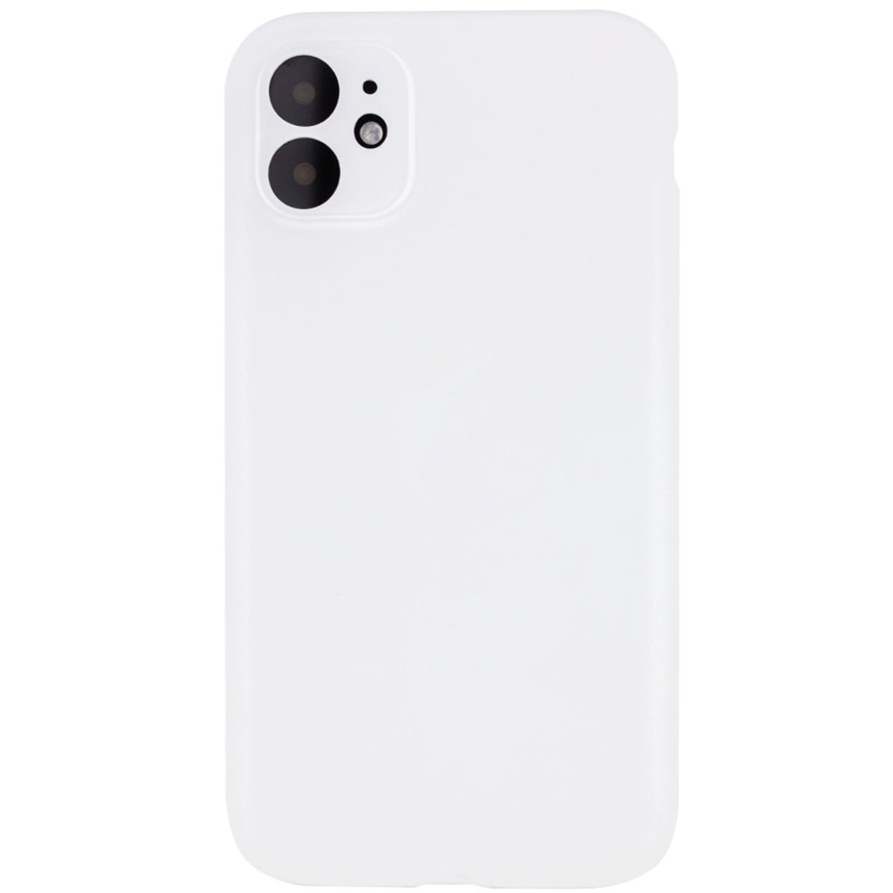 Чехол Silicone Case Full Camera Protective (AA) NO LOGO для Apple iPhone 12 (6.1") (Белый / White)