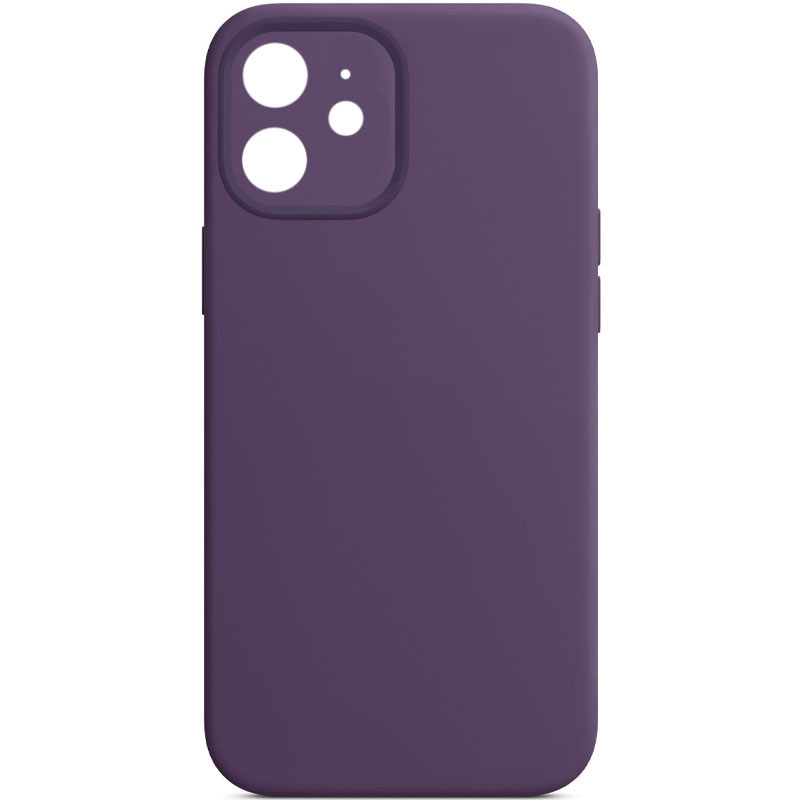 Чехол Silicone Case Full Camera Protective (AA) NO LOGO для Apple iPhone 12 (6.1") (Фиолетовый / Amethyst)