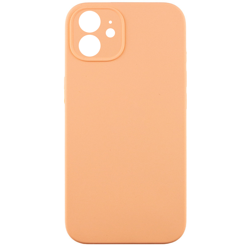 Чехол Silicone Case Full Camera Protective (AA) NO LOGO для Apple iPhone 12 (6.1") (Оранжевый / Cantaloupe)