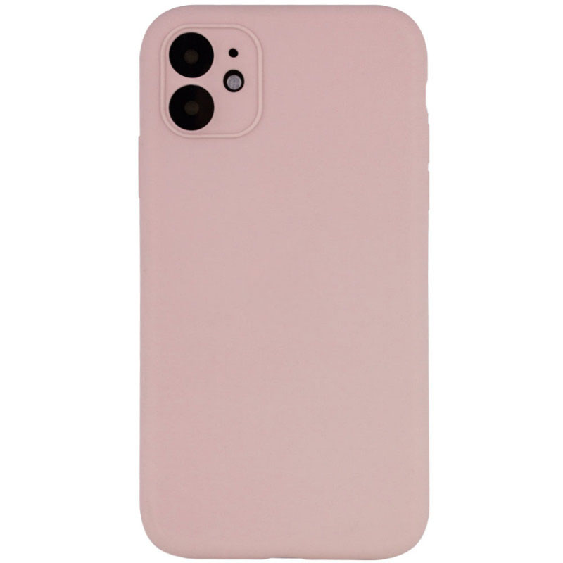 Чохол Silicone Case Full Camera Protective (AA) NO LOGO для Apple iPhone 12 (Рожевий / Pink Sand)