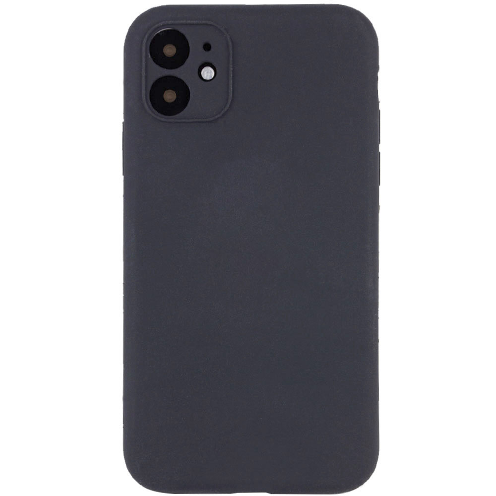 Чохол Silicone Case Full Camera Protective (AA) NO LOGO для Apple iPhone 12 (Сірий / Dark Gray)