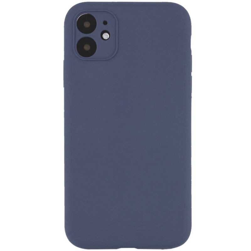 Чехол Silicone Case Full Camera Protective (AA) NO LOGO для Apple iPhone 12 (6.1") (Серый / Lavender Gray)