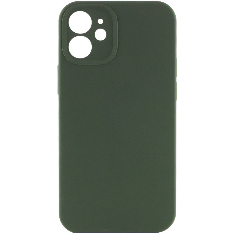 Чохол Silicone Case Full Camera Protective (AA) NO LOGO для Apple iPhone 12 (Зелений / Cyprus Green)