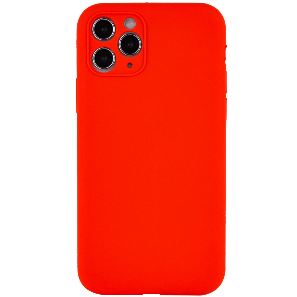 Чехол Silicone Case Full Camera Protective (AA) NO LOGO для Apple iPhone 12 Pro (6.1") (Красный / Red)