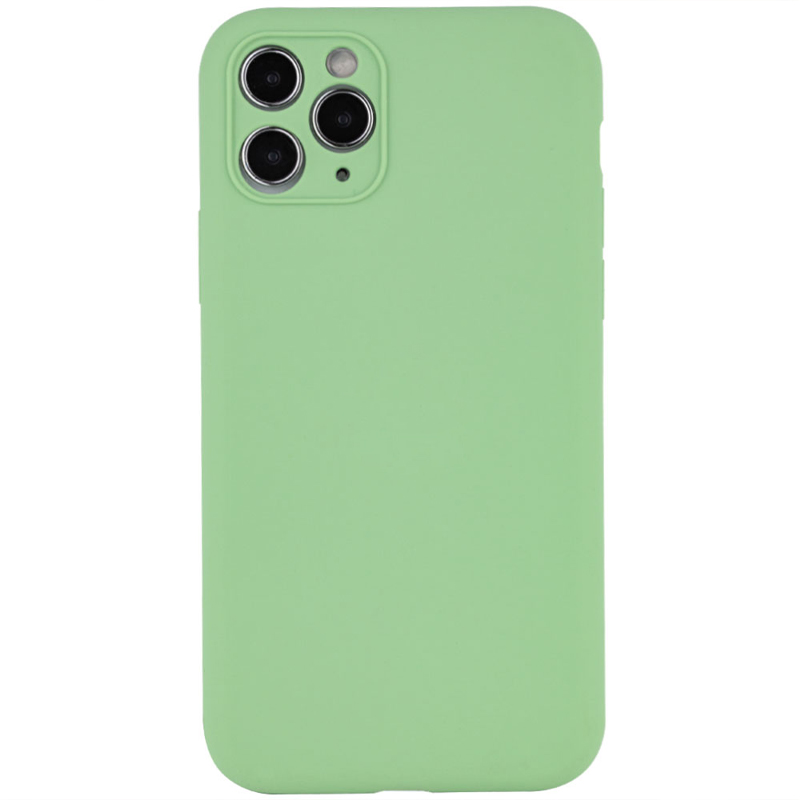 Чохол Silicone Case Full Camera Protective (AA) NO LOGO для Apple iPhone 12 Pro (М'ятний / Mint)