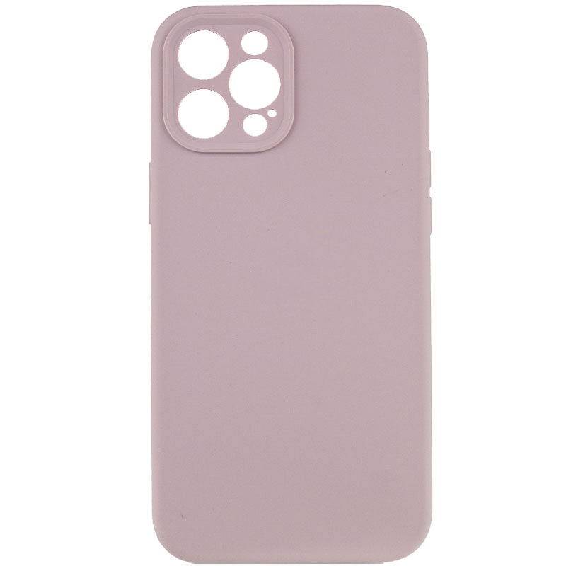 Чохол Silicone Case Full Camera Protective (AA) NO LOGO для Apple iPhone 12 Pro (Сірий / Lavender)