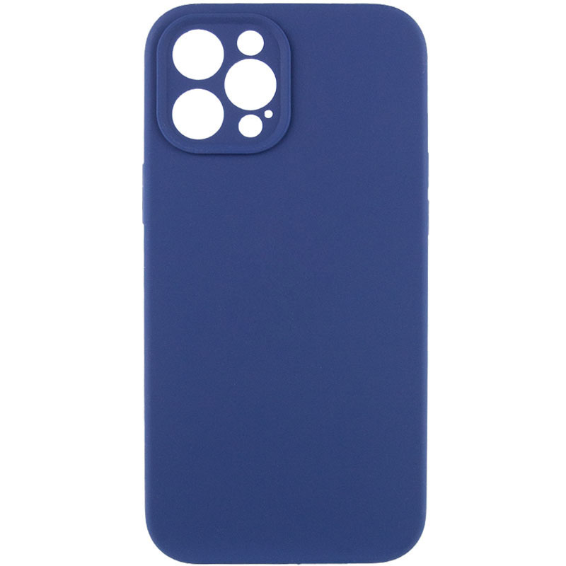 Чохол Silicone Case Full Camera Protective (AA) NO LOGO для Apple iPhone 12 Pro (Синій / Deep navy)