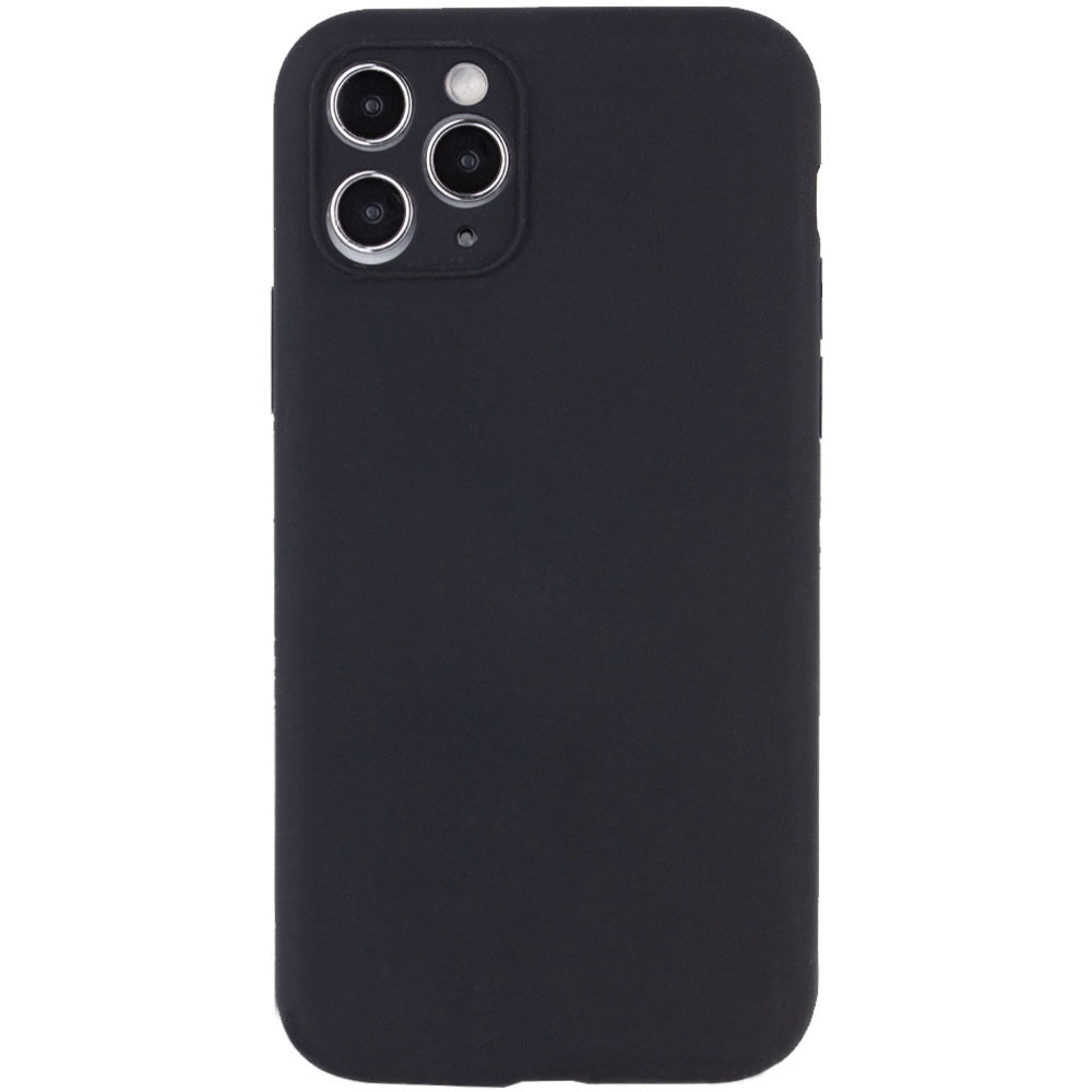 Чехол Silicone Case Full Camera Protective (AA) NO LOGO для Apple iPhone 12 Pro Max (6.7") (Черный / Black)