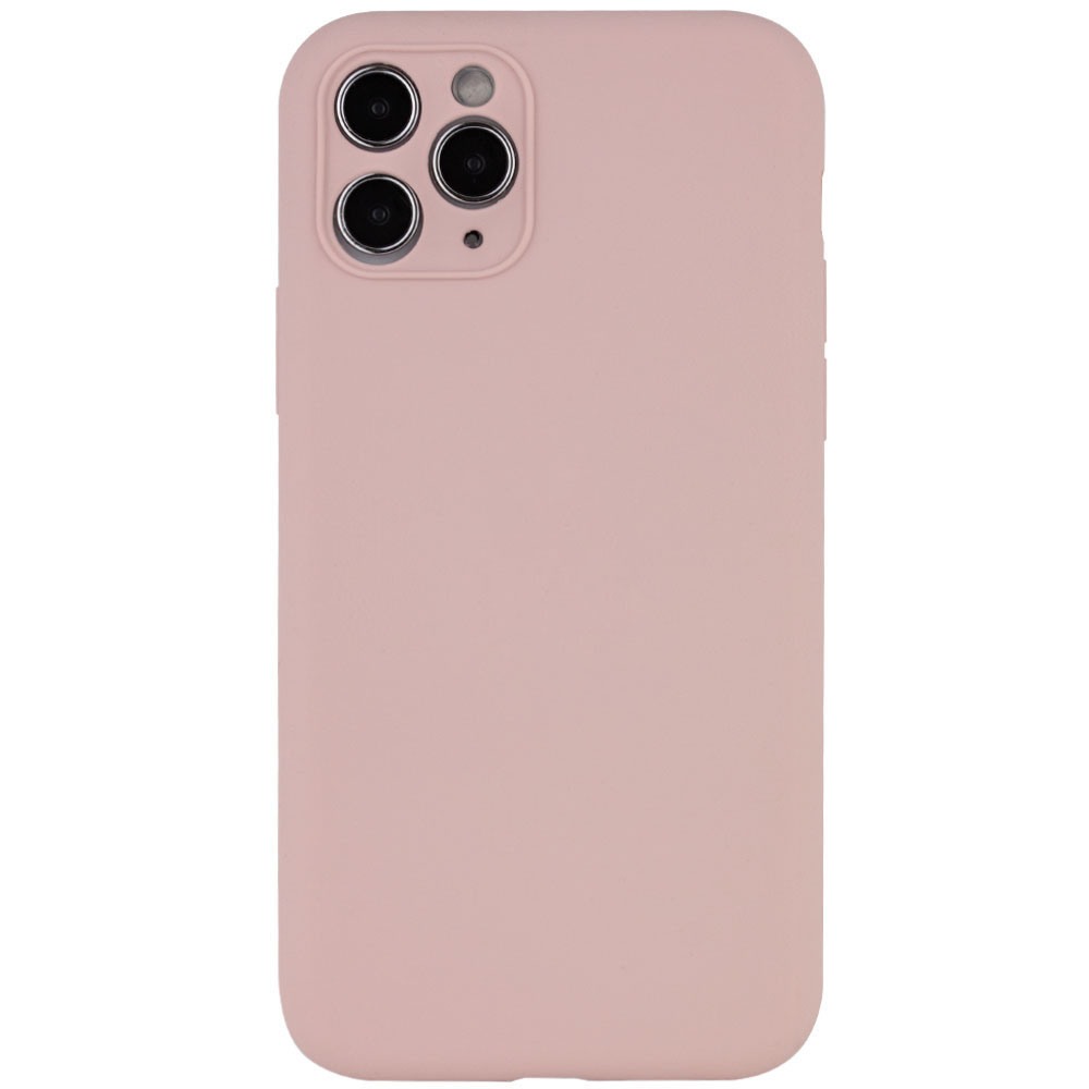 Чехол Silicone Case Full Camera Protective (AA) NO LOGO для Apple iPhone 12 Pro Max (6.7") (Розовый / Pink Sand)