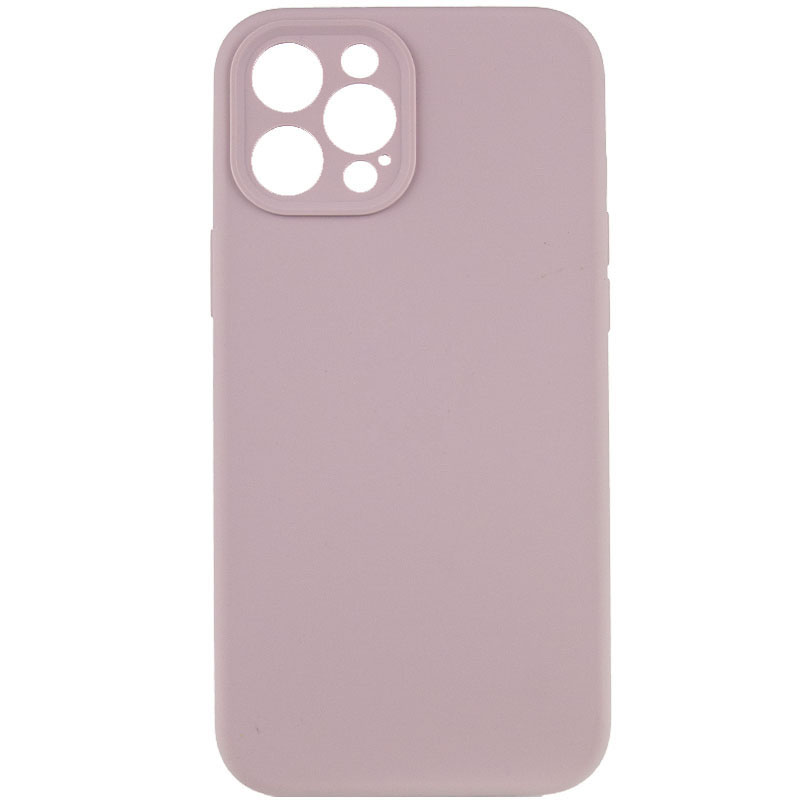 Чохол Silicone Case Full Camera Protective (AA) NO LOGO для Apple iPhone 12 Pro Max (Сірий / Lavender)
