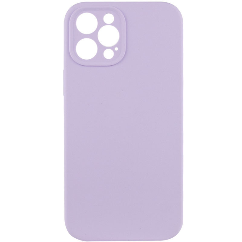 Чехол Silicone Case Full Camera Protective (AA) NO LOGO для Apple iPhone 12 Pro Max (6.7") (Сиреневый / Lilac)