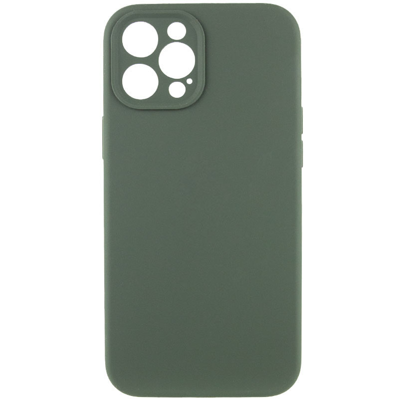 Чохол Silicone Case Full Camera Protective (AA) NO LOGO для Apple iPhone 12 Pro Max (Зелений / Cyprus Green)