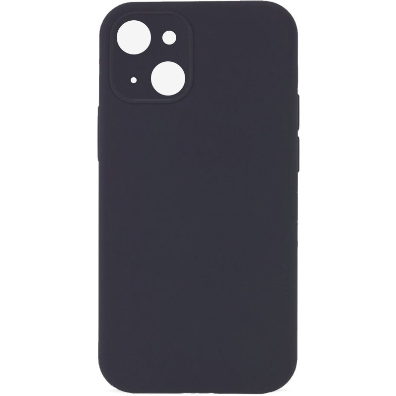 Чехол Silicone Case Full Camera Protective (AA) NO LOGO для Apple iPhone 13 (6.1") (Серый / Dark Gray)