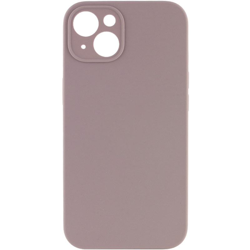 Чехол Silicone Case Full Camera Protective (AA) NO LOGO для Apple iPhone 13 (6.1") (Серый / Lavender)