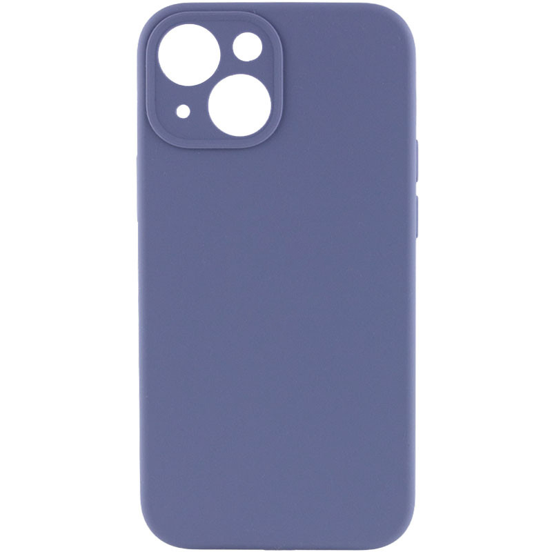 Чехол Silicone Case Full Camera Protective (AA) NO LOGO для Apple iPhone 13 (6.1") (Серый / Lavender Gray)