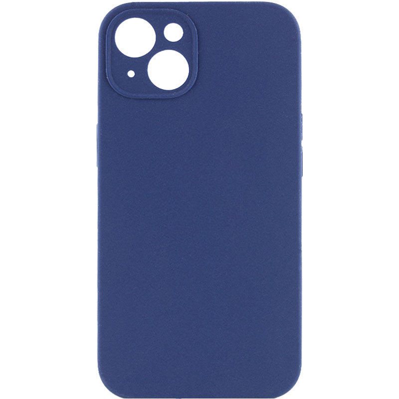 Чохол Silicone Case Full Camera Protective (AA) NO LOGO для Apple iPhone 13 (6.1") (Синій / Deep navy)
