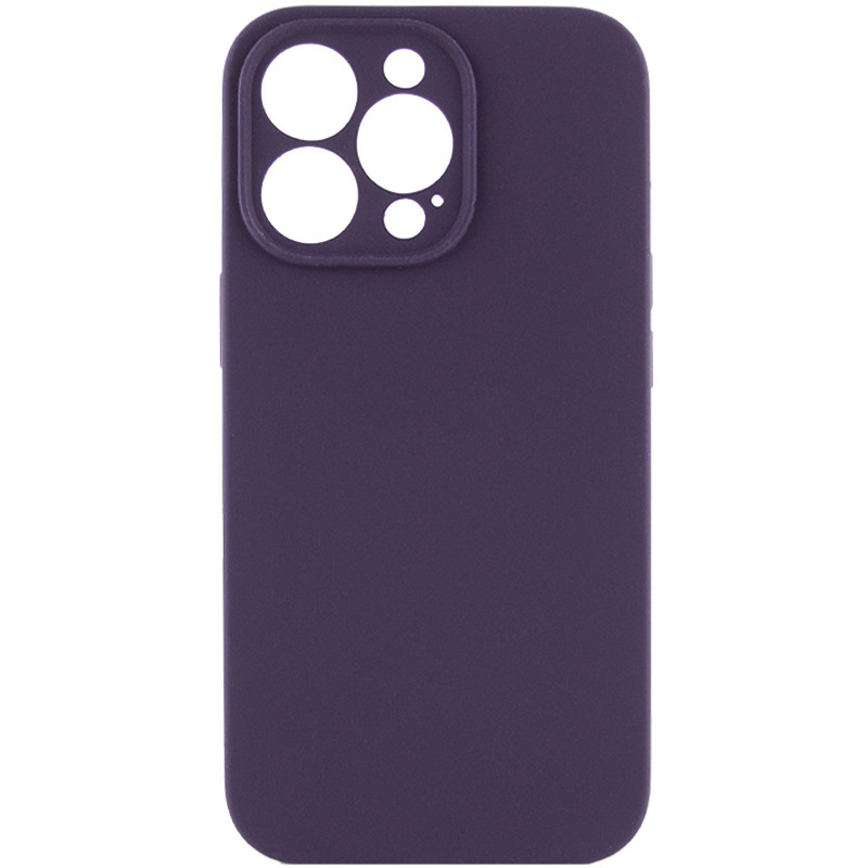 Чехол Silicone Case Full Camera Protective (AA) NO LOGO для Apple iPhone 13 Pro (6.1") (Фиолетовый / Elderberry)