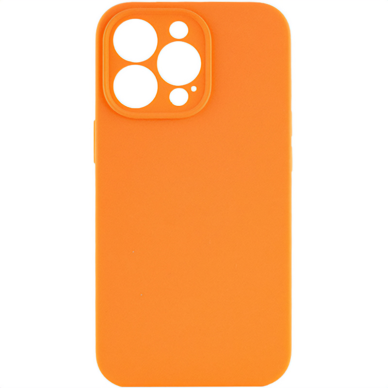 Чохол Silicone Case Full Camera Protective (AA) NO LOGO для Apple iPhone 13 Pro (6.1") (Помаранчевий / Cantaloupe)