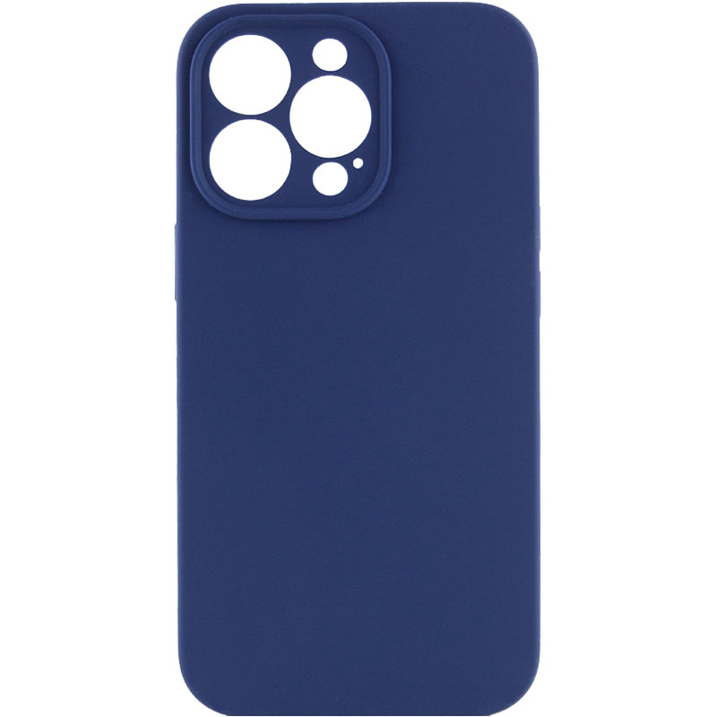 Чохол Silicone Case Full Camera Protective (AA) NO LOGO для Apple iPhone 13 Pro (6.1") (Синій / Deep navy)