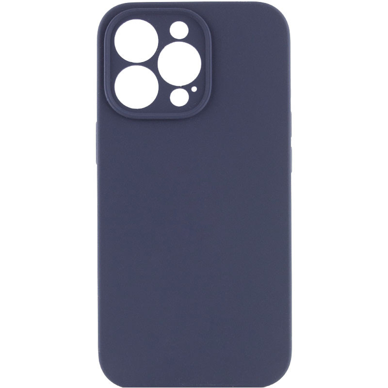 Чохол Silicone Case Full Camera Protective (AA) NO LOGO для Apple iPhone 13 Pro (6.1") (Темно-синій / Midnight blue)