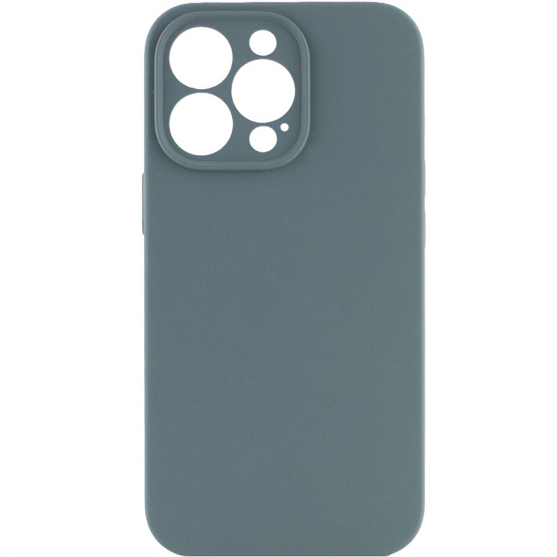 Чохол Silicone Case Full Camera Protective (AA) NO LOGO для Apple iPhone 13 Pro (6.1") (Зелений / Pine green)