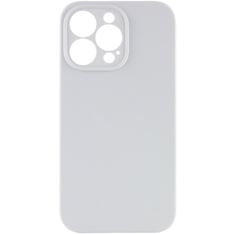 Чехол Silicone Case Full Camera Protective (AA) NO LOGO для Apple iPhone 13 Pro Max (6.7") (Белый / White)