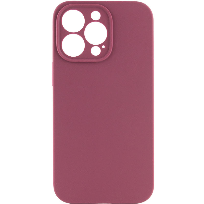 Чехол Silicone Case Full Camera Protective (AA) NO LOGO для Apple iPhone 13 Pro Max (6.7") (Бордовый / Plum)