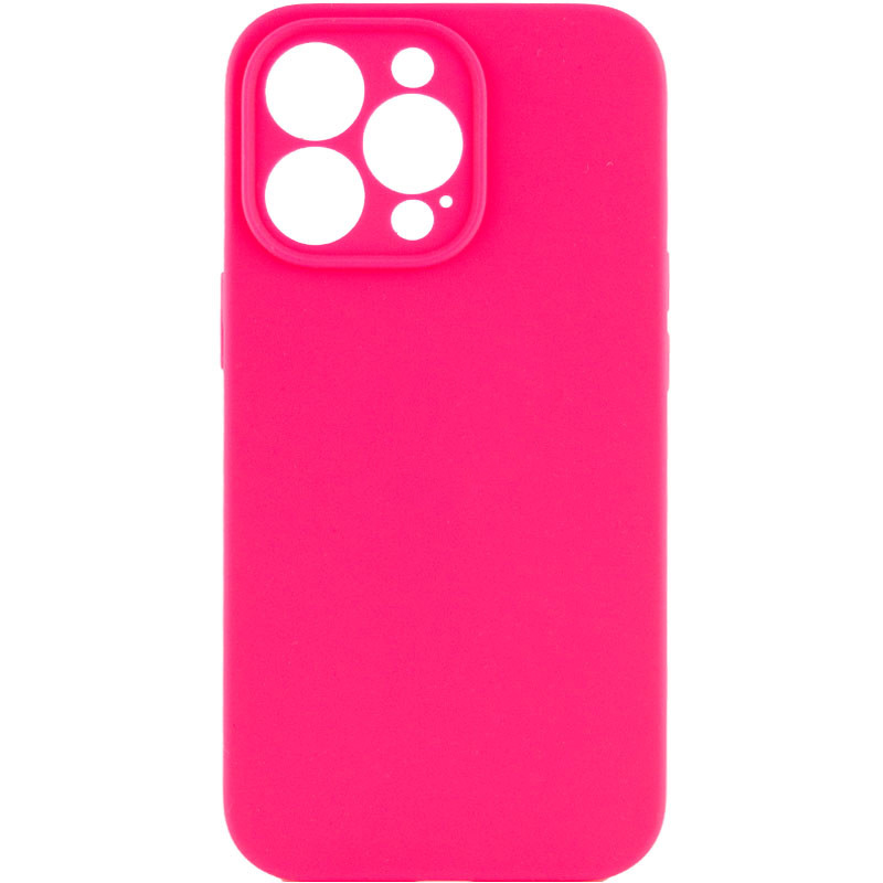 Чехол Silicone Case Full Camera Protective (AA) NO LOGO для Apple iPhone 13 Pro Max (6.7") (Розовый / Barbie pink)