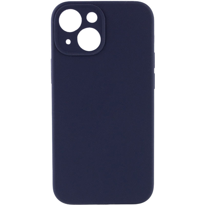 Чехол Silicone Case Full Camera Protective (AA) NO LOGO для Apple iPhone 14 (6.1") (Темно-синий / Midnight blue)