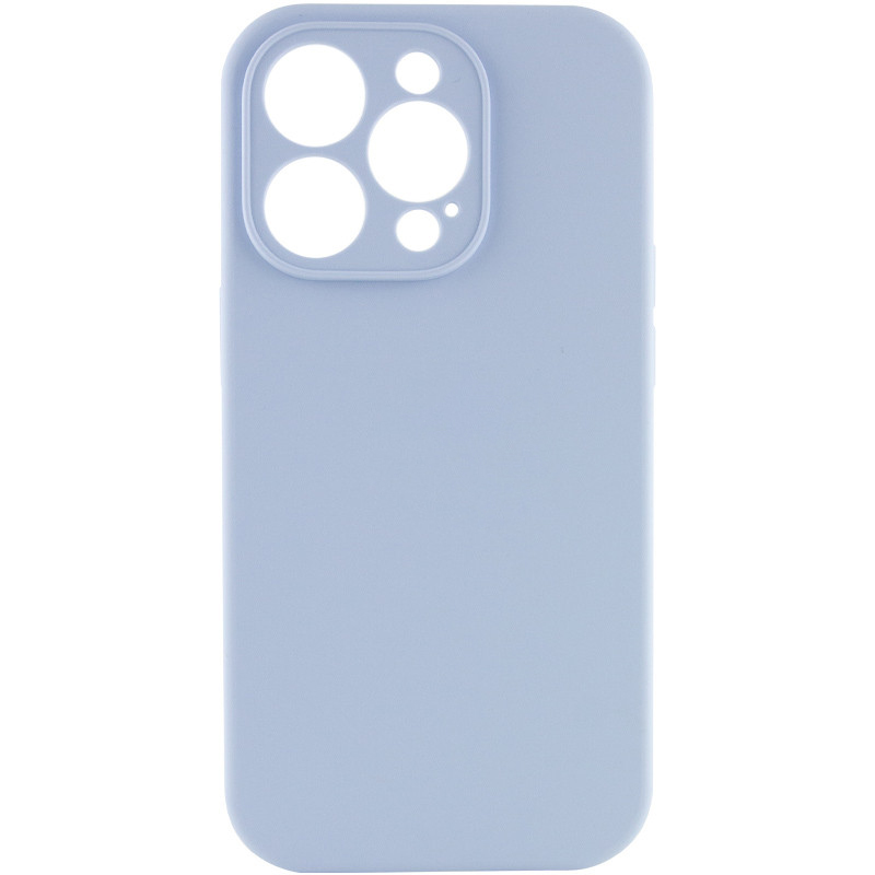 Чехол Silicone Case Full Camera Protective (AA) NO LOGO для Apple iPhone 14 Pro (6.1") (Голубой / Lilac Blue)