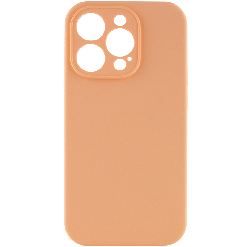 Чехол Silicone Case Full Camera Protective (AA) NO LOGO для Apple iPhone 14 Pro (6.1") (Оранжевый / Cantaloupe)