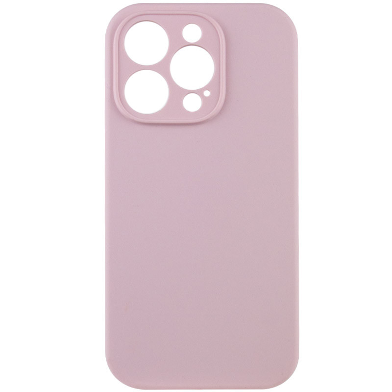 Чехол Silicone Case Full Camera Protective (AA) NO LOGO для Apple iPhone 14 Pro (6.1") (Розовый / Chalk Pink)