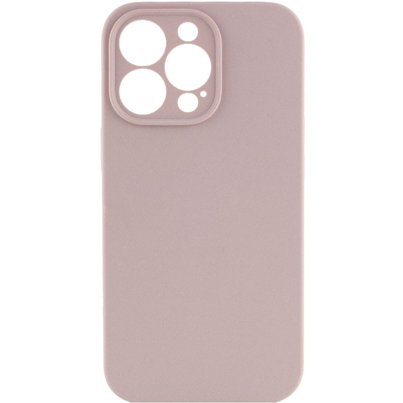 Чехол Silicone Case Full Camera Protective (AA) NO LOGO для Apple iPhone 14 Pro (6.1") (Серый / Lavender)